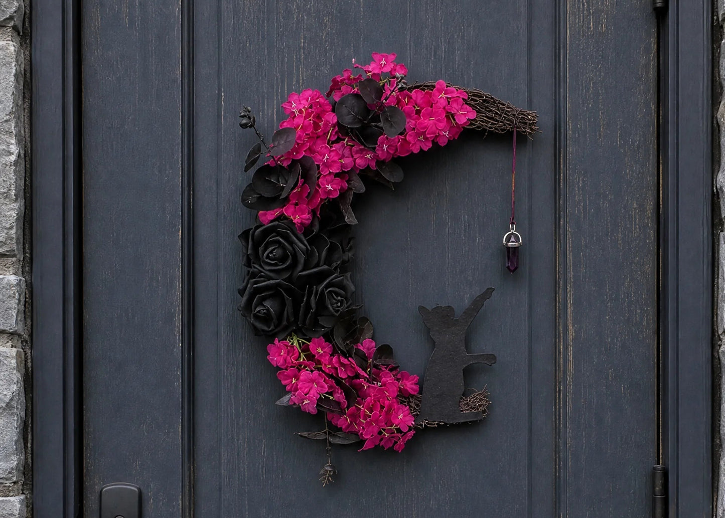 Nathans Halloween Cat Wreaths