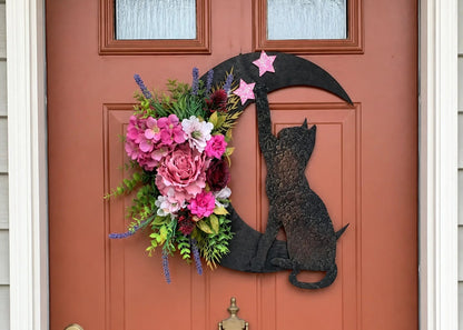 Nathans Halloween Cat Wreaths