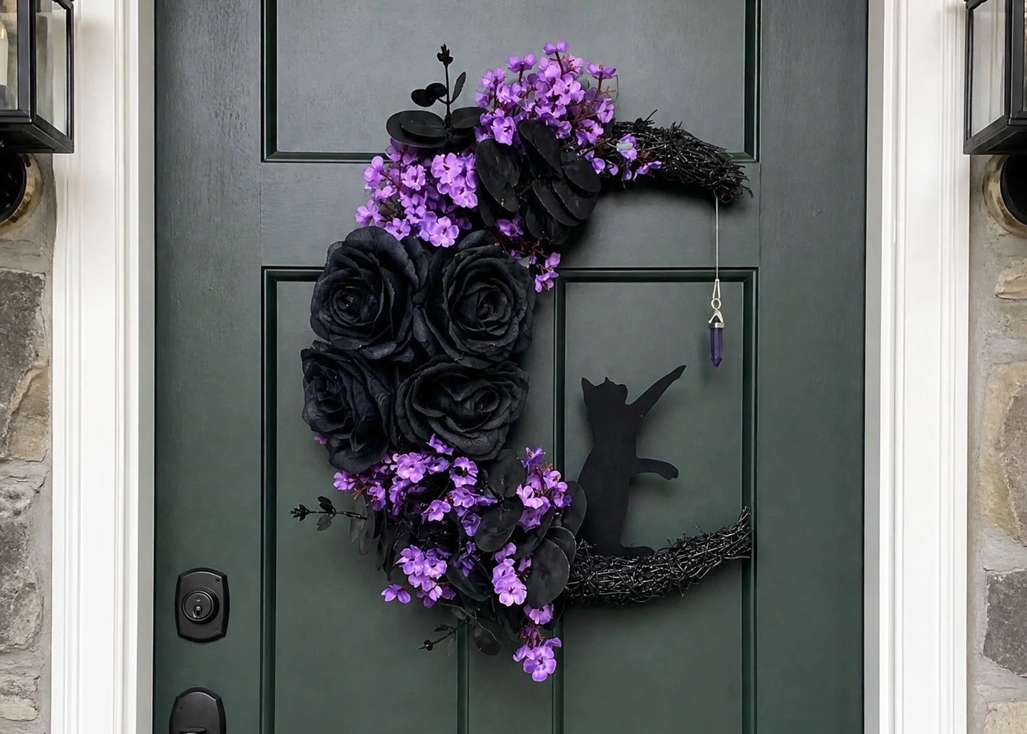 Nathans Halloween Cat Wreaths